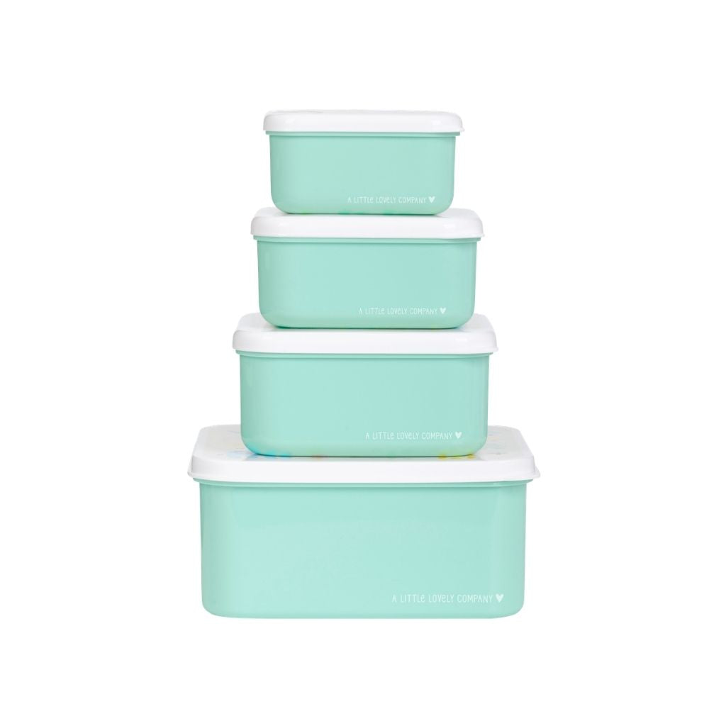 A Little Lovely Company Lunch & Snack Box Set Jungle – 4 stuks