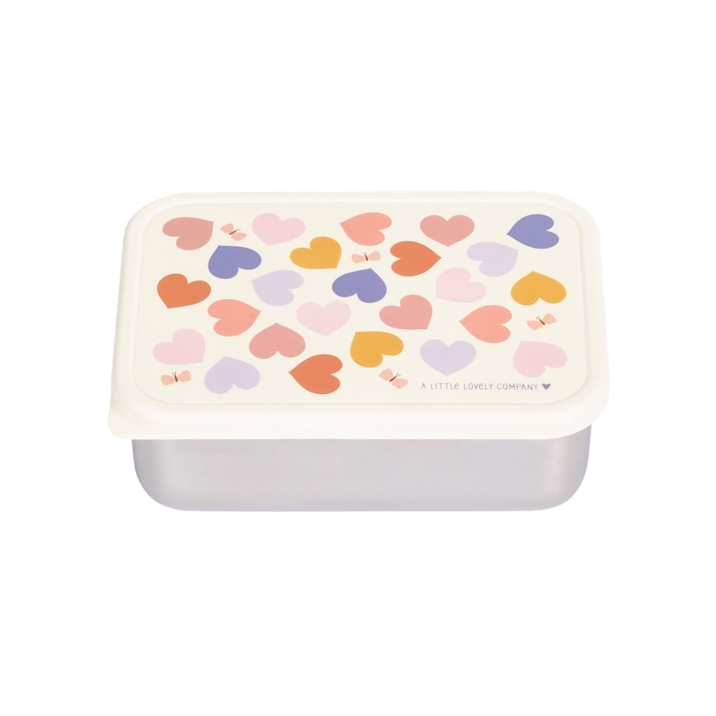 A Little Lovely Company Lunch Box Hearts Roze