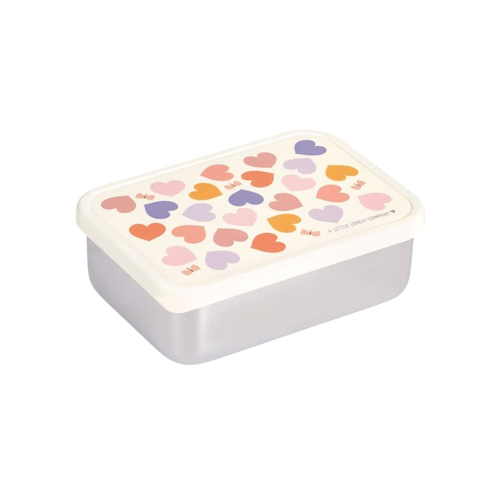 A Little Lovely Company Lunch Box Hearts Roze