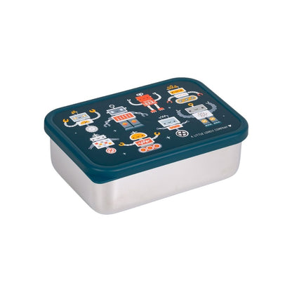 A Little Lovely Company Lunch Box Robots Blauw