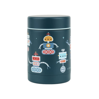 A Little Lovely Company Isothermisch Bewaarpotje Robots Blauw