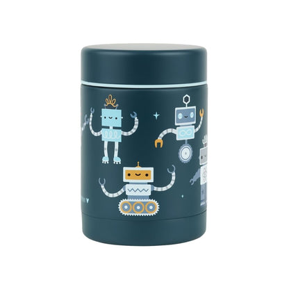 A Little Lovely Company Isothermisch Bewaarpotje Robots Blauw