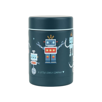 A Little Lovely Company Isothermisch Bewaarpotje Robots Blauw