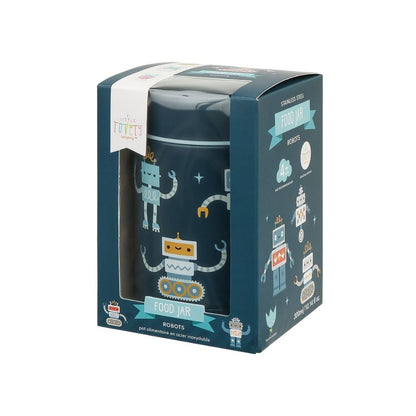 A Little Lovely Company Isothermisch Bewaarpotje Robots Blauw