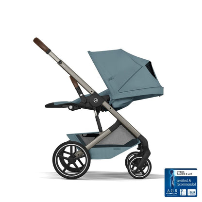 Cybex Kinderwagen Balios S Lux + Opvouwbare Draagmand Stormy Blue