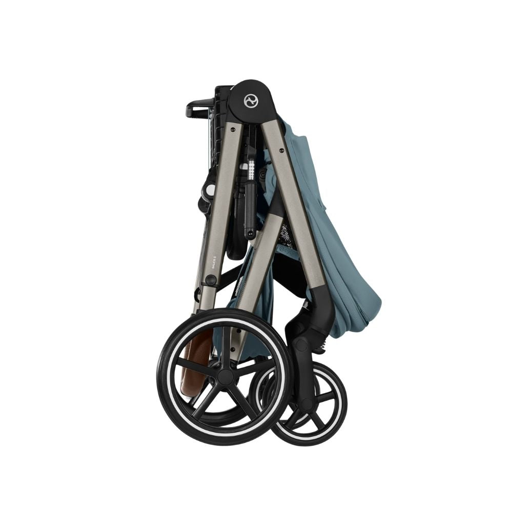 Cybex Kinderwagen Balios S Lux + Opvouwbare Draagmand Stormy Blue