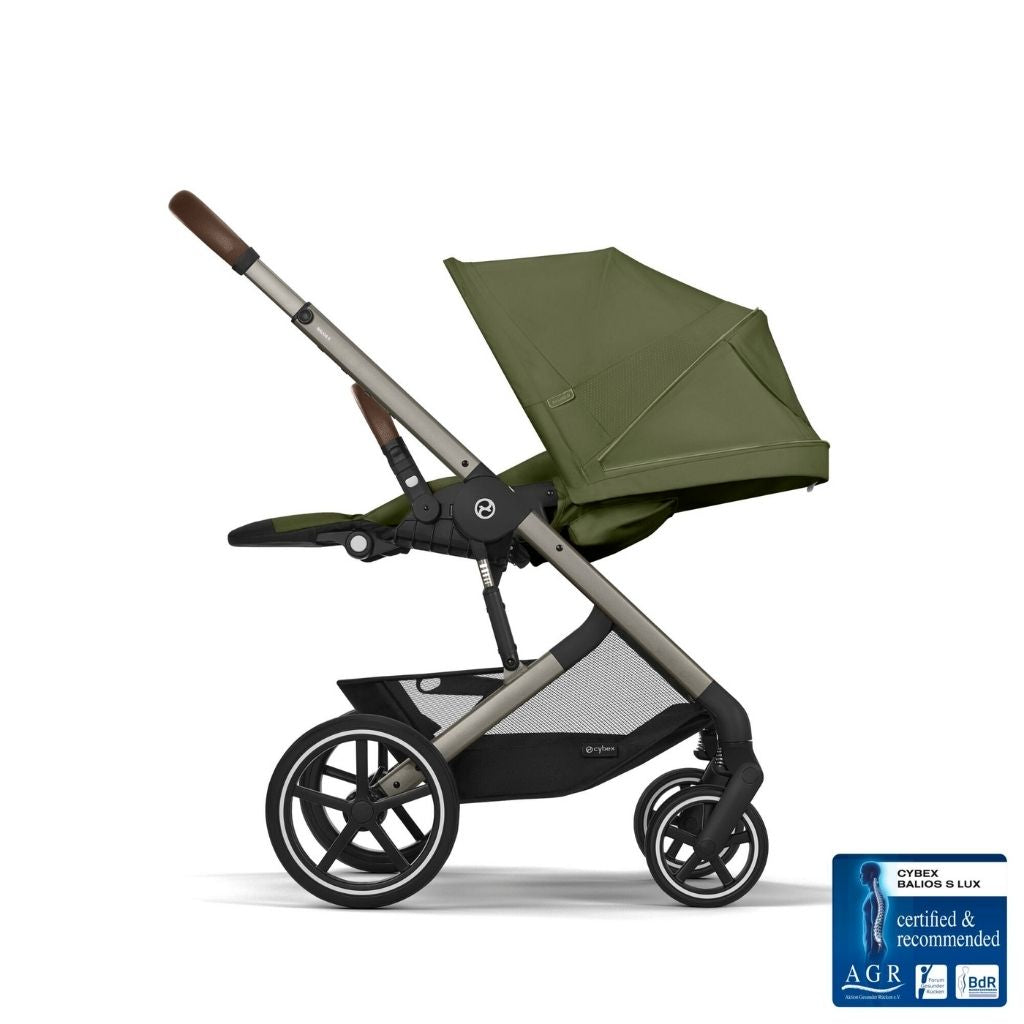 Cybex Poussette Balios S Lux + Nacelle Pliable Moss Green