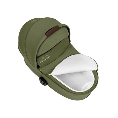 Cybex 2 en 1 Poussette Talos S Lux Moss Green + Nacelle Pliante Moss Green (Châssis Taupe) 