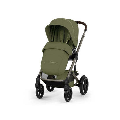 Cybex 2 en 1 Poussette Talos S Lux Moss Green + Nacelle Pliante Moss Green (Châssis Taupe) 
