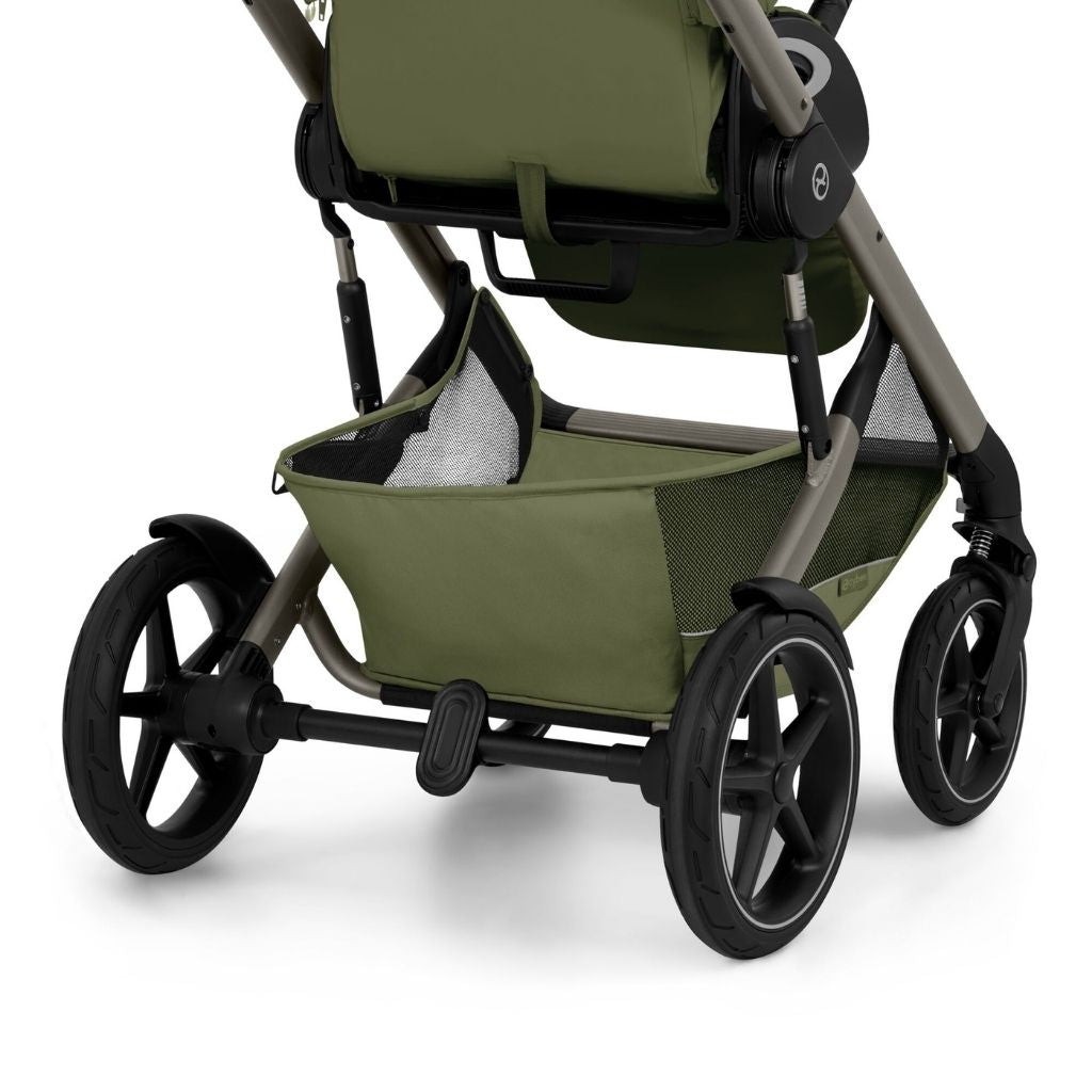 Cybex 2 en 1 Poussette Talos S Lux Moss Green + Nacelle Pliante Moss Green (Châssis Taupe) 