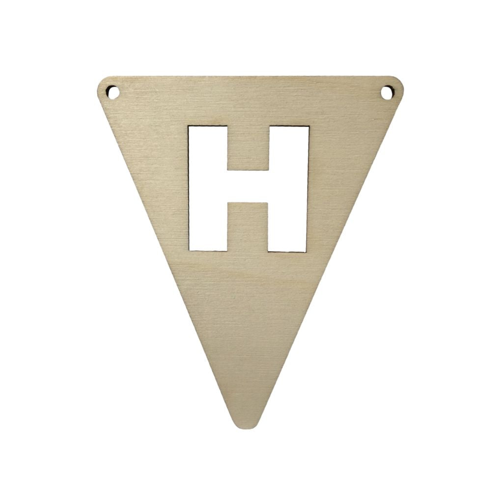 JEP! Petit Drapeau En Forme De Lettre H Wood 