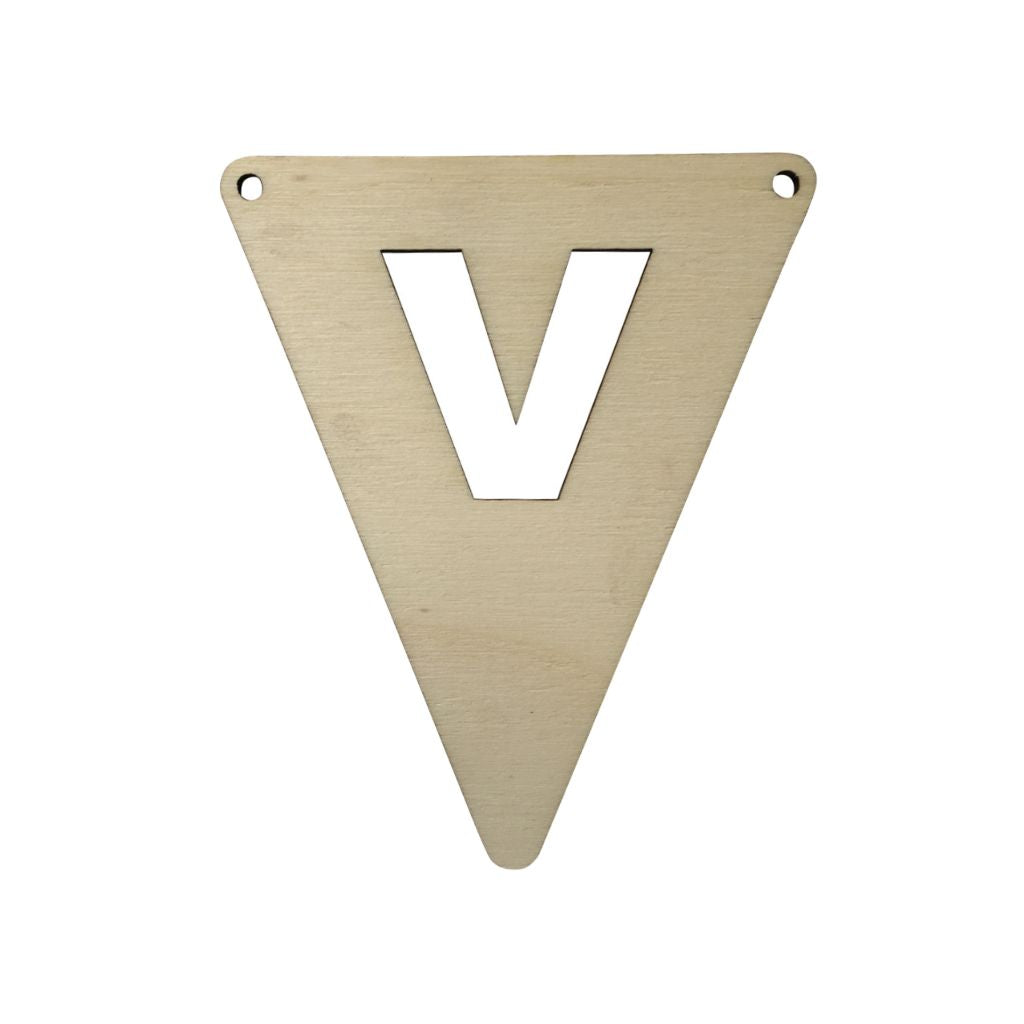JEP! Lettervlagje V Wood
