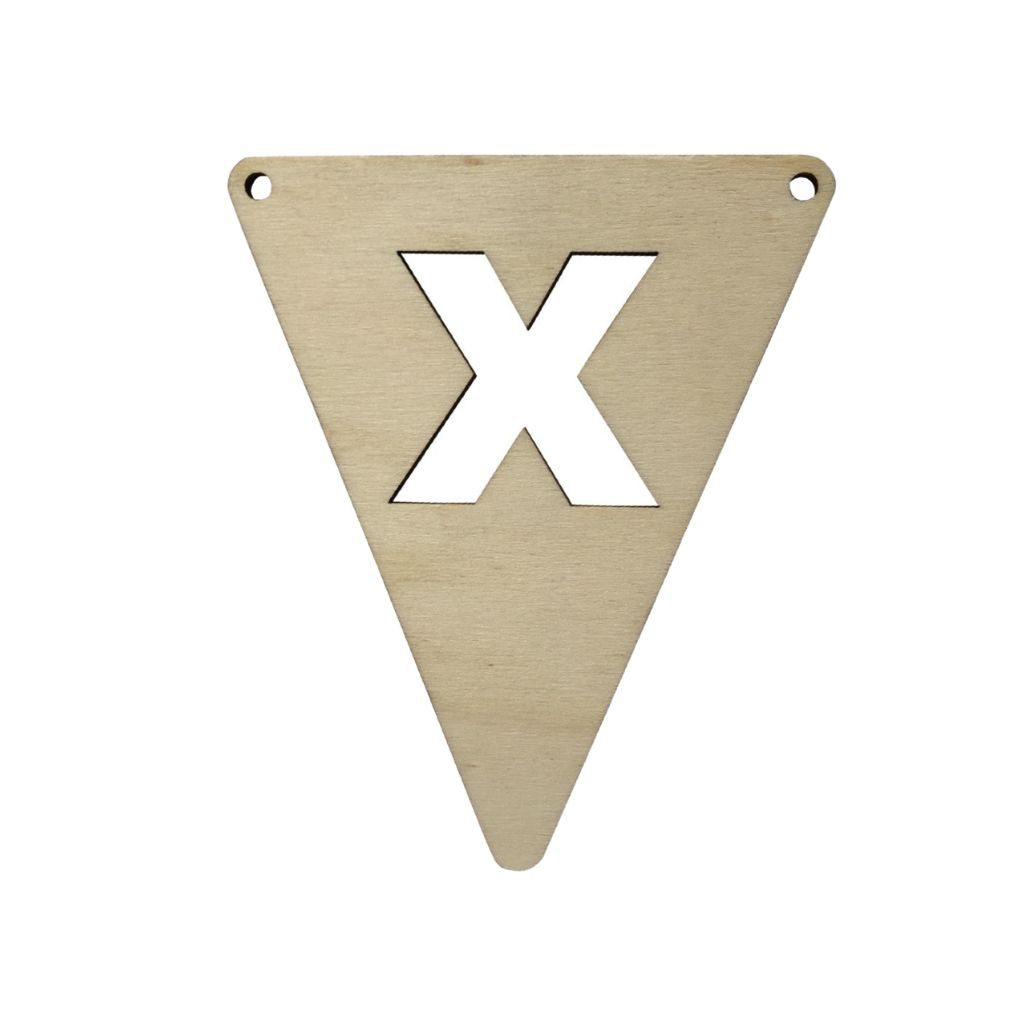 JEP! Petit Drapeau En Forme De Lettre X Wood 