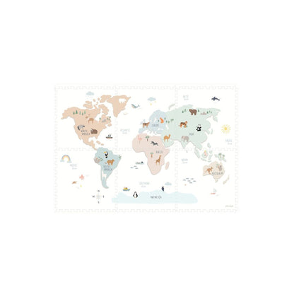 Play&Go Puzzelmat Worldmap Multi – 6 Stuks