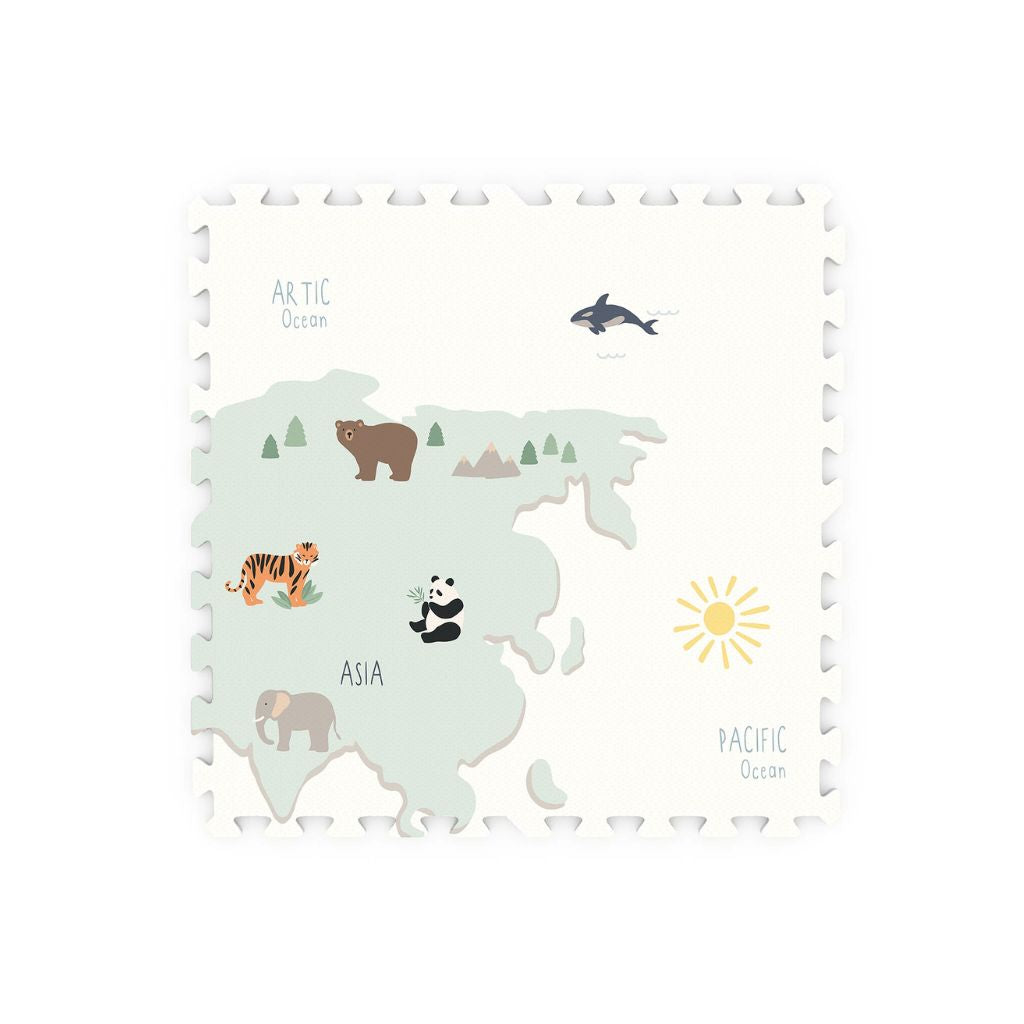 Play&Go Puzzelmat Worldmap Multi – 6 Stuks