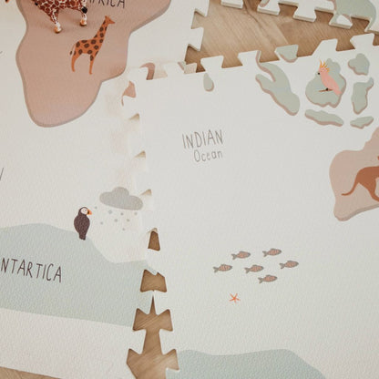 Play&Go Puzzelmat Worldmap Multi – 6 Stuks