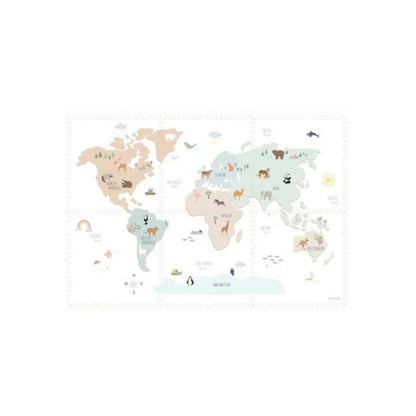 Play&Go Puzzelmat Worldmap Multi – 6 Stuks
