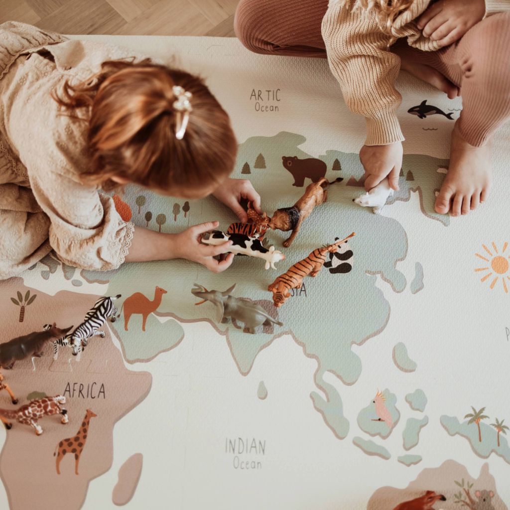 Play&Go Puzzelmat Worldmap Multi – 6 Stuks