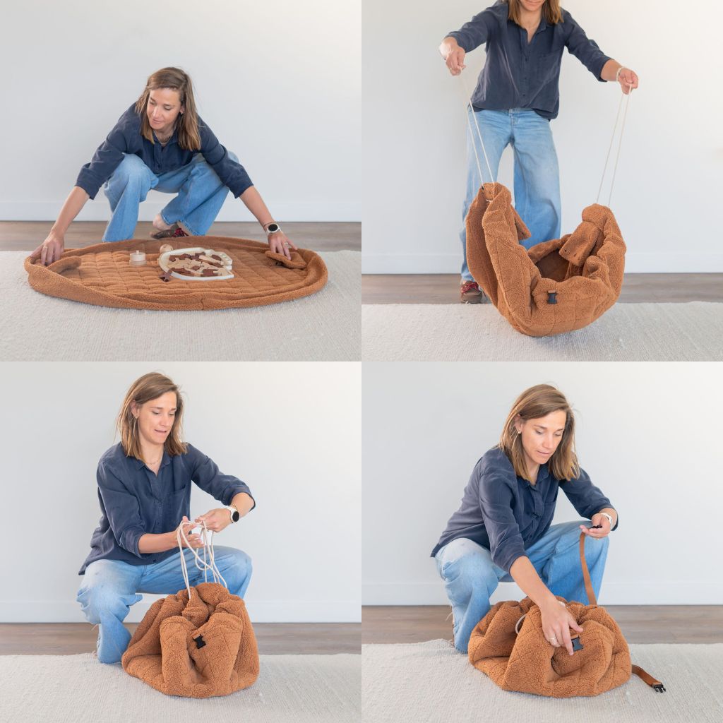 Play&Go Opbergzak / Speeldeken Noomad Brown Teddy