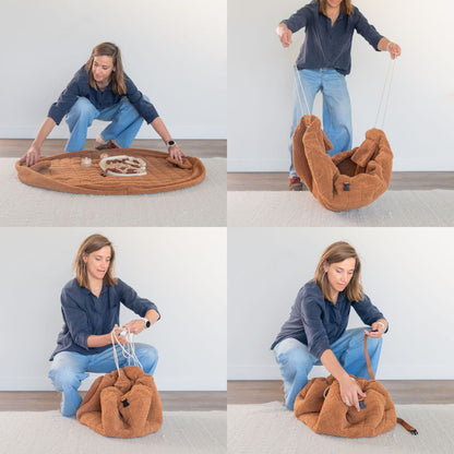 Play&Go Opbergzak / Speeldeken Noomad Brown Teddy