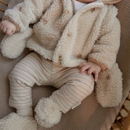 Little Dutch Slofjes Teddy Safari Friends Sand Uniseks 0-3 M