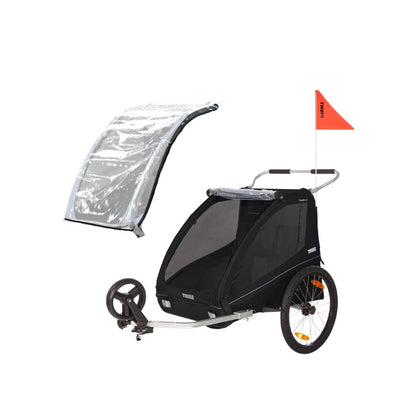 Thule Fietskar Coaster XT Black + Regenhoes