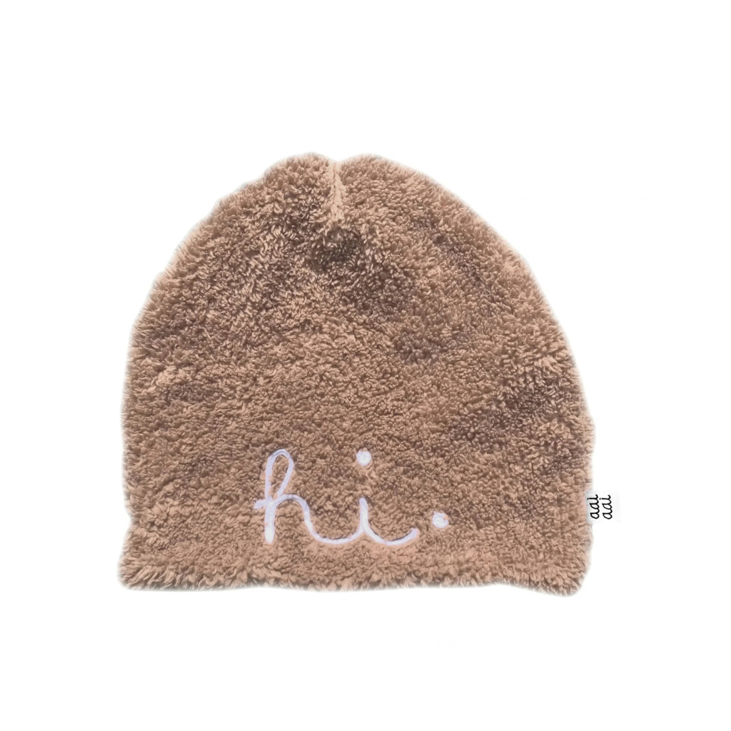 AAI AAI muts, HI beanie, teddy-tricot voering, m 3-6m, camel, unisex