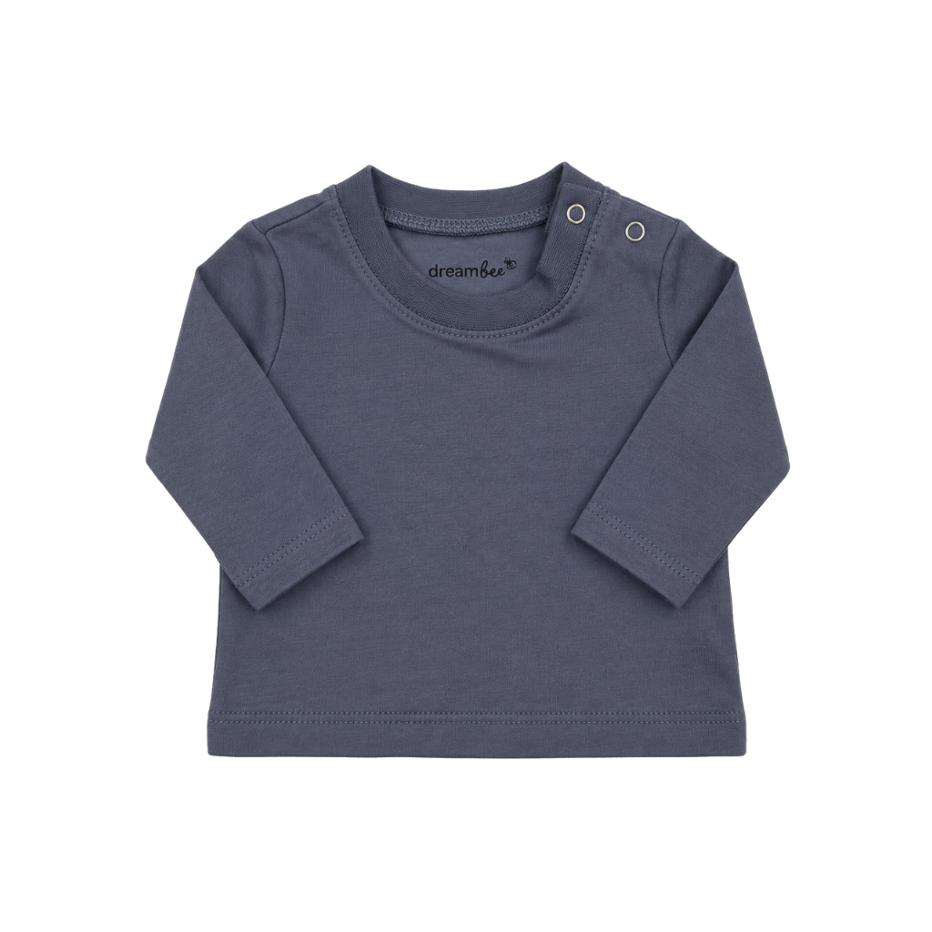 Dreambee Essentials T-shirt lange mouw, blauw, m50-56