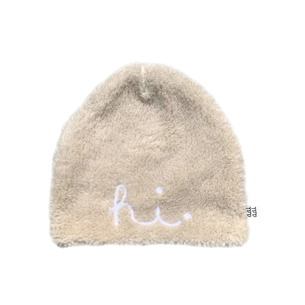 AAI AAI muts, HI beanie, teddy-tricot voering, m 6-12m, cream