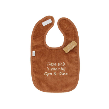 VIB Slabbetje "Deze Slab Is voor Bij Opa en Oma" Brown