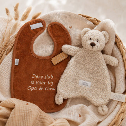 VIB Slabbetje "Deze Slab Is voor Bij Opa en Oma" Brown