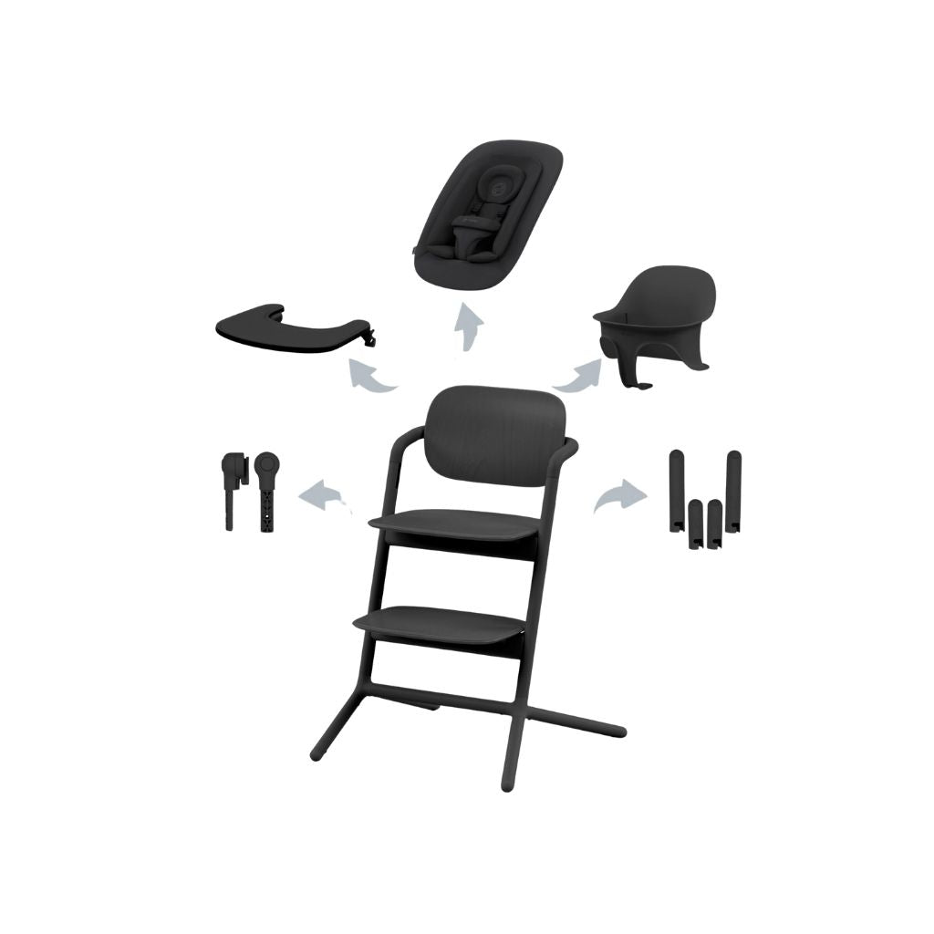 Cybex Eetstoel Lemo 4-in-1 Stunning Black