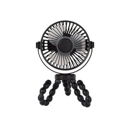 Titaniumbaby Oplaadbare Ventilator Wandelwagen Flexibel Black Universeel