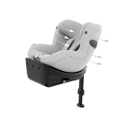 Cybex Siège Auto Sirona Ti I-Size Plus Groupe 0+/1 Platinum White