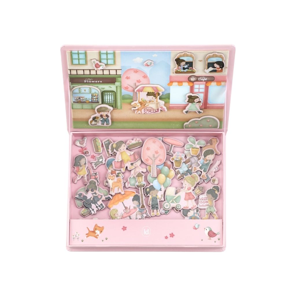 Little Dutch Magnetisch Speelbord Rosa's Winkelstraat Roze