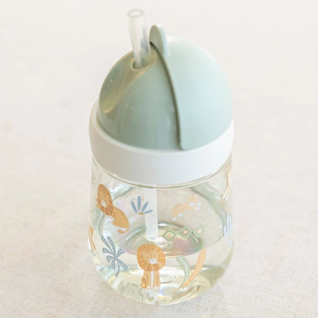 Mepal Drinkbeker Met Rietje Mio Safari Friends Groen 300 ml