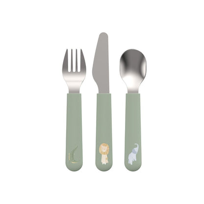 Mepal Set De Couverts Mio Safari Friends Vert – 3 Pièces