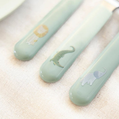 Mepal Set De Couverts Mio Safari Friends Vert – 3 Pièces