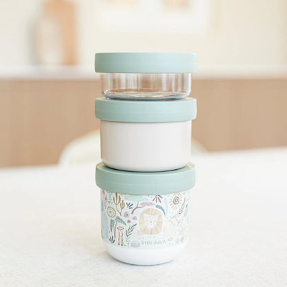 Mepal Snackdoosje Mio Safari Friends Groen – 3 Stuks