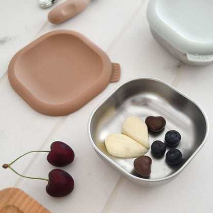 Béaba Snackbox Roestvrij Staal Natural – Set 3 Stuks