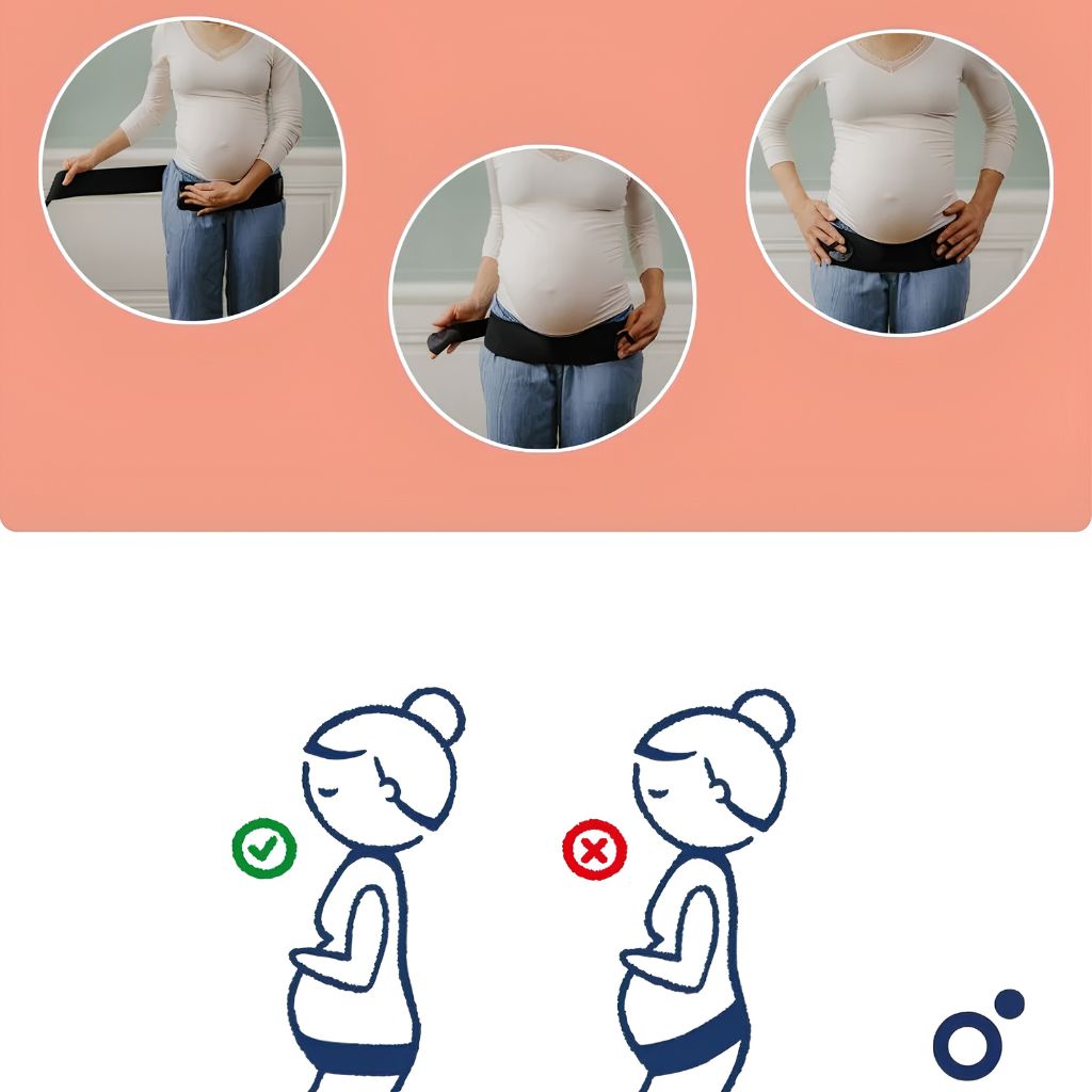 Doomoo Steunband Mom'n Belly Zwart