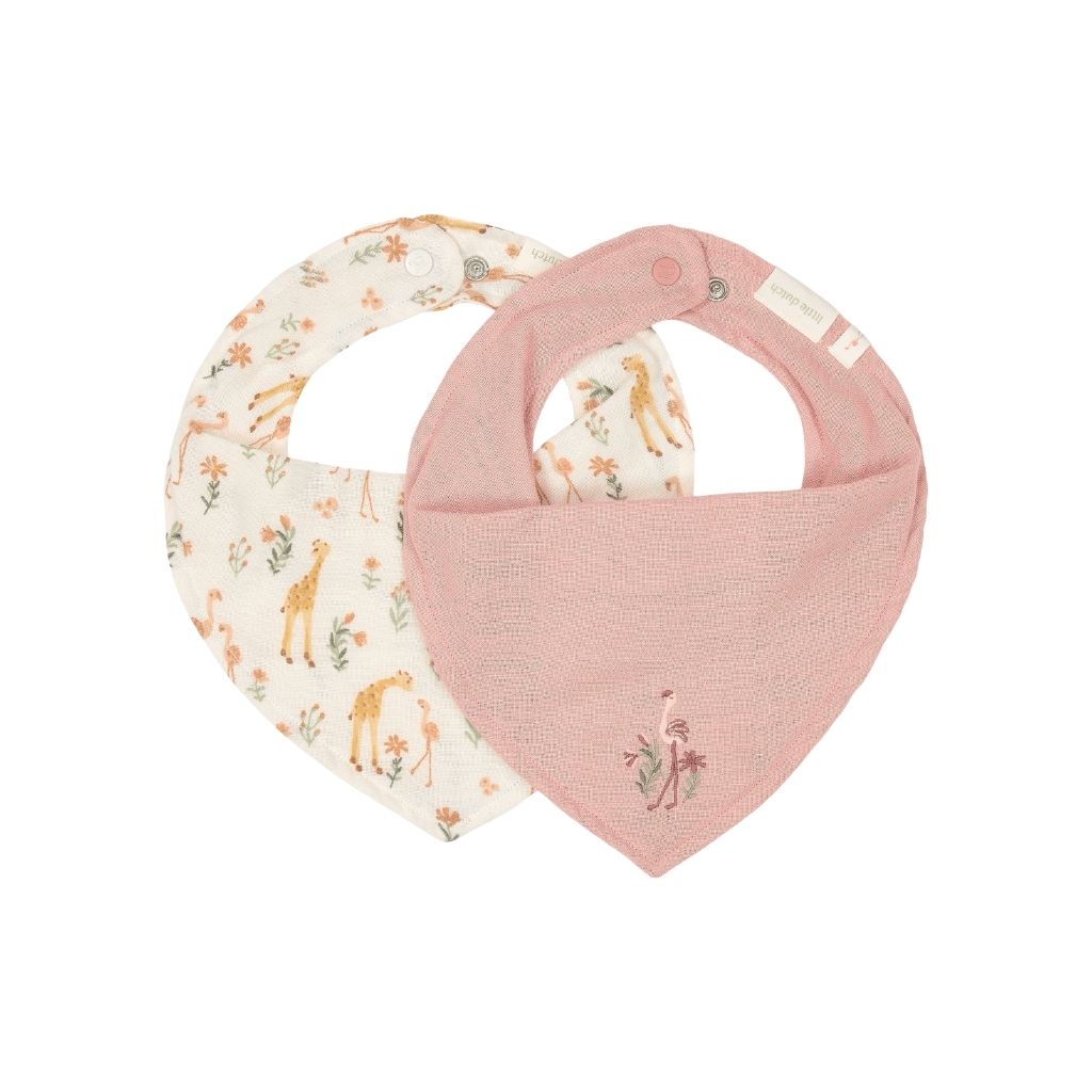 Little Dutch Bavoir Bandana  Blooming Safari Rose - 2 Pièces