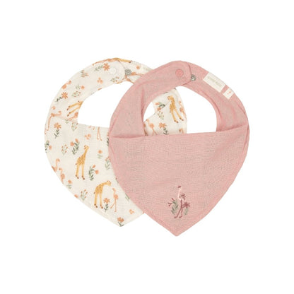 Little Dutch Bavoir Bandana  Blooming Safari Rose - 2 Pièces