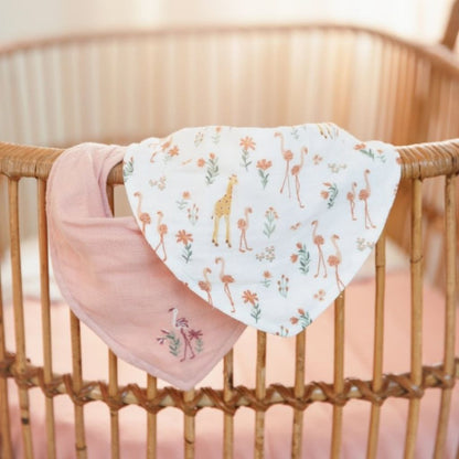 Little Dutch Bavoir Bandana  Blooming Safari Rose - 2 Pièces