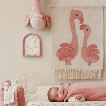 Little Dutch Tapisserie Murale Flamant Rose Blooming Safari Rose 
