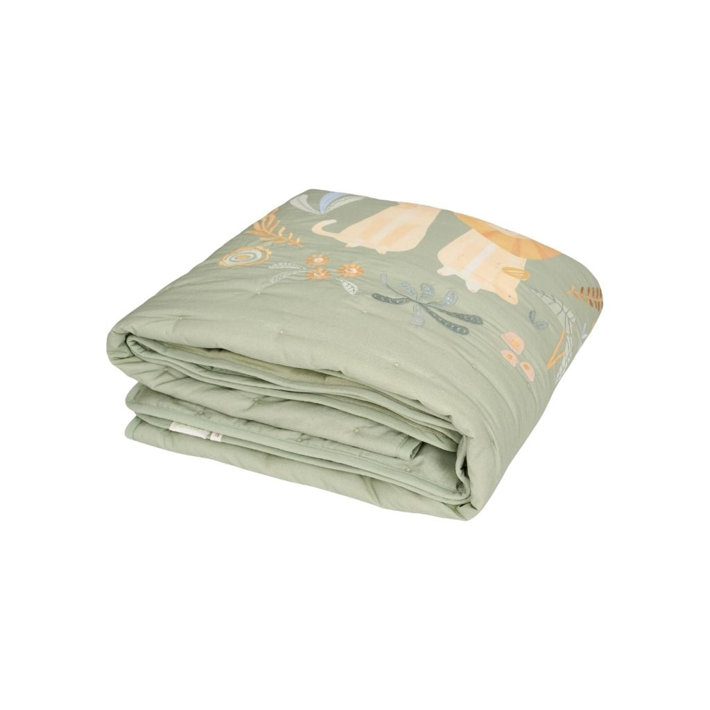 Little Dutch Couverture De Lit Safari Wonders Vert Lg 110 x L 140 cm 