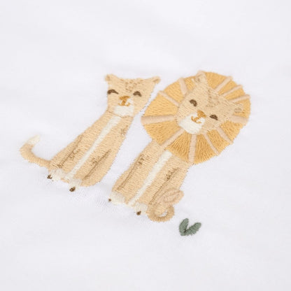 Little Dutch  Drap Pour Berceau Lion  Safari Wonders Blanc Lg 70 x L 100 cm 