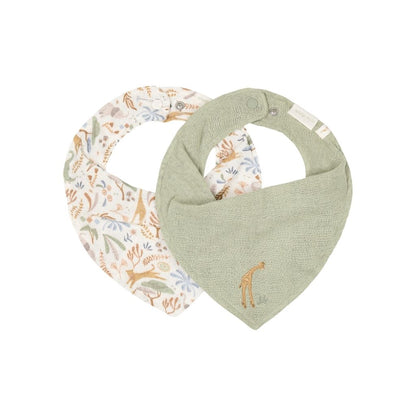 Little Dutch Bavoir Bandana Safari Wonders Vert - 2 Pièces 