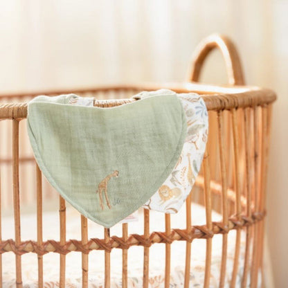 Little Dutch Bavoir Bandana Safari Wonders Vert - 2 Pièces 