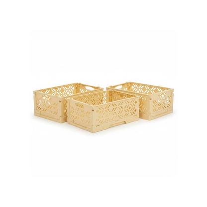 Dreambee Bac Pliant Essentials Midi 29,5 x 39,5 x 15,9 cm Ocre - 3 Pièces